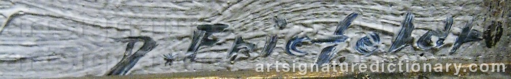 Authentic signature by David FRIEFELDT on artwork