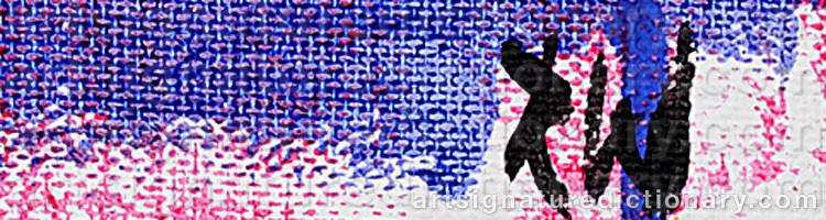 Authentic signature by Roger WIKHEIM on  artwork