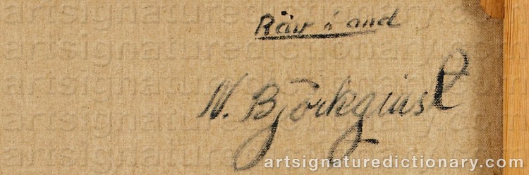 Signature by Nils BJÖRKQVIST