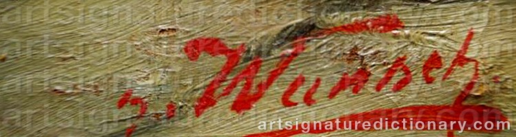 Authentic signature by Marie ‘Mizzi’ WUNSCH on Painting/Watercolour artwork