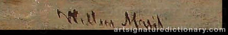 Authentic signature by Willem MARIS on Painting/Watercolour artwork