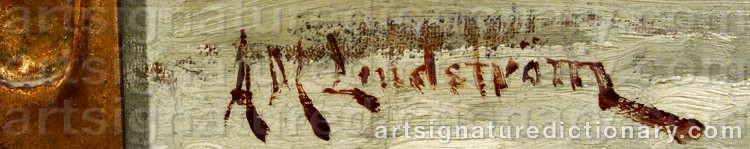 Signature by Arvid Mauritz LINDSTRÖM