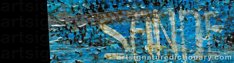 Authentic signature by René Van De SANDE on  artwork