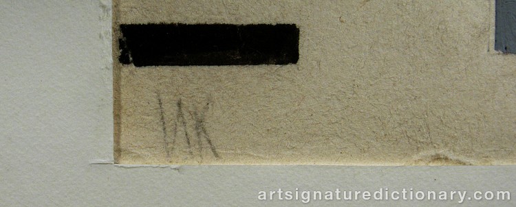 Close-up details showing Nina Osipovna KOGAN signature forgery characteristics