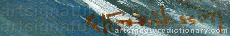 Signature by Gustav FREDRIKSSON