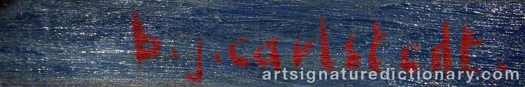 Authentic signature by Birger CARLSTEDT on artwork