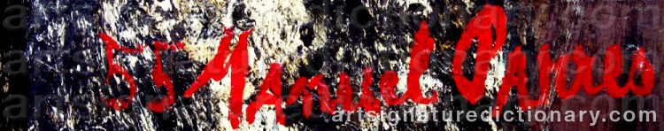 Authentic signature by Manuel PARRES on  artwork