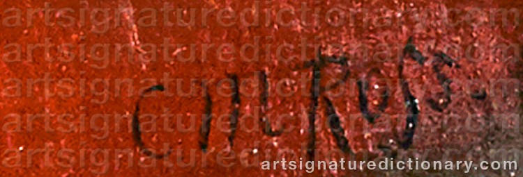 Authentic signature by Christian Meyer ROSS on Painting/Watercolour artwork
