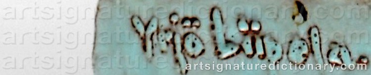 Authentic signature by Yrjö LIIPOLA on  artwork