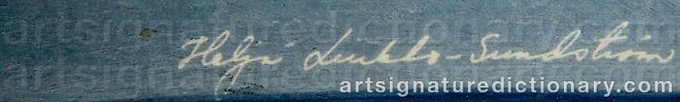 Authentic signature by Heljä LIUKKO-SUNDSTRÖM on  artwork