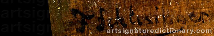 Authentic signature by Felix SCHLESINGER on  artwork