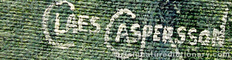 Authentic signature by Claes CASPERSSON on Painting/Watercolour artwork