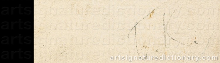 Authentic signature by Boris Mikhailovich KUSTODIEV on artwork