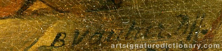 Authentic signature by Benjamin The Elder VAUTIER on Painting/Watercolour artwork