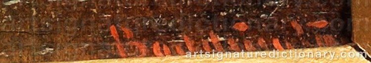 Authentic signature by Edwin Henry BODDINGTON on artwork