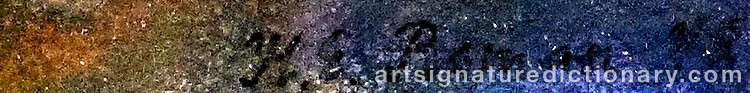 Authentic signature by Karl-Erik BOMAN on artwork