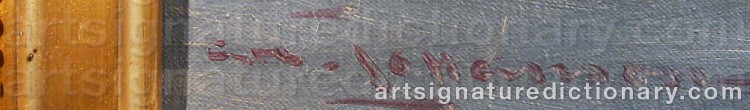 Signature by Arvid JOHANSON