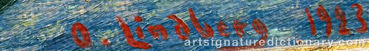 Signature by Otto LINDBERG
