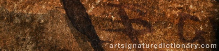 Authentic signature by Belisario GIOJA on artwork