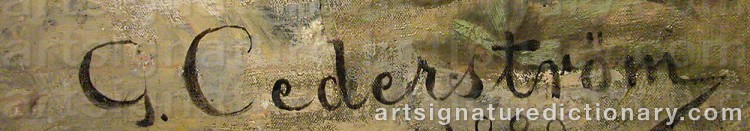 Signature by Gustaf CEDERSTRÖM