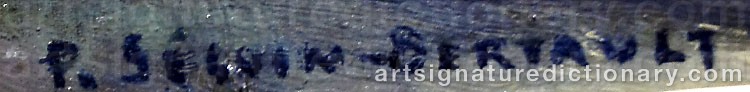 Authentic signature by Paul SEGUIN-BERTAULT on  artwork