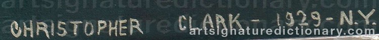 Authentic signature by Christopher Lee CLARK on  artwork