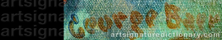 Authentic signature by George BAER on  artwork