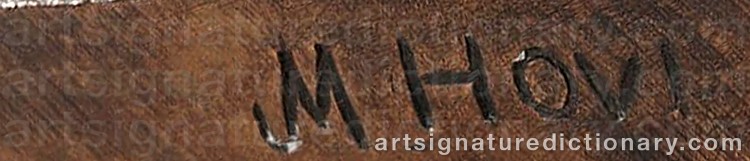 Authentic signature by Mikko HOVI on artwork