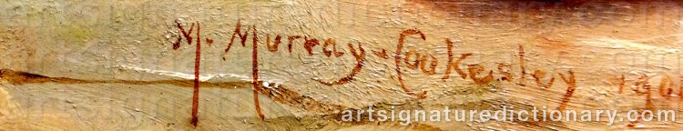 Authentic signature by Margaret Murray COOKESLEY on  artwork