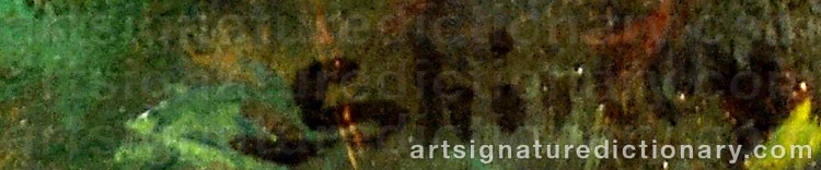 Authentic signature by John Shirley FOX on artwork