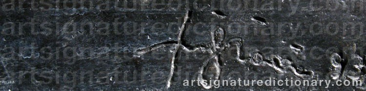 Authentic signature by Tino STEFANONI on artwork