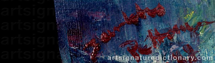 Authentic signature by Jarkko PELTONEN on  artwork