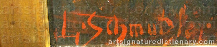 Authentic signature by Leopold SCHMUTZLER on artwork