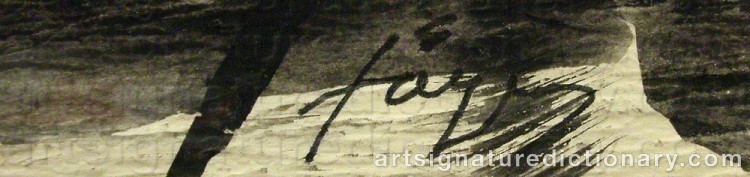 Forged signature of Antoni TAPIES