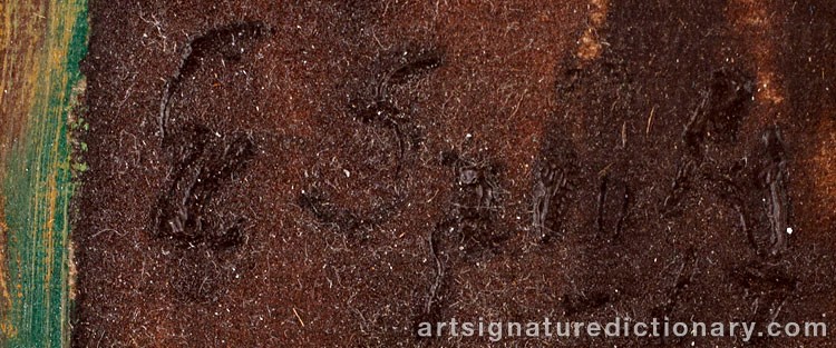 Authentic signature by Gabriel SPAT on  artwork