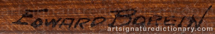 Authentic signature by John Edward BOREIN on Painting/Watercolour artwork