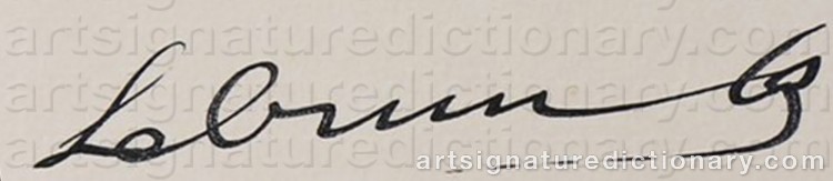 Authentic signature by Rico LEBRUN on Drawing/Graphic/Print artwork