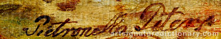 Authentic signature by Pietronella PETERS on  artwork
