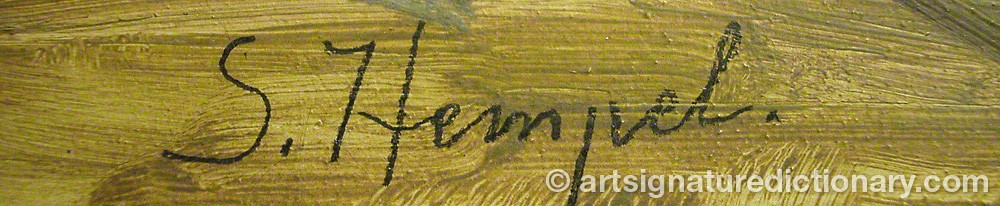 Authentic signature by Sven Hilding HEMPEL on  artwork