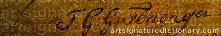 Authentic signature by Teen G. G. FENINGA on artwork