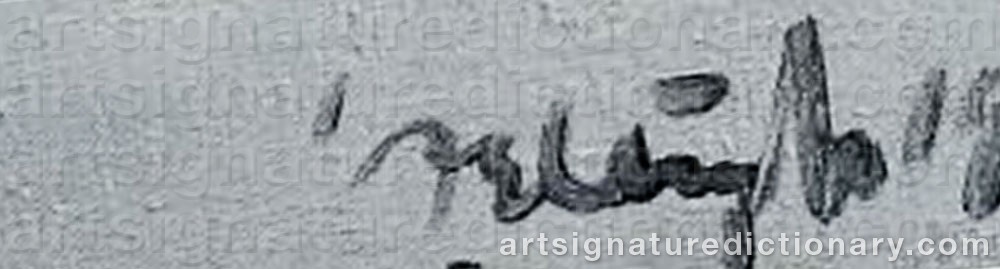 Authentic signature by Abidin ELDEROGLU on artwork