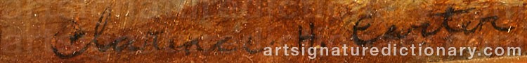 Signature by Clarence Holbrook CARTER