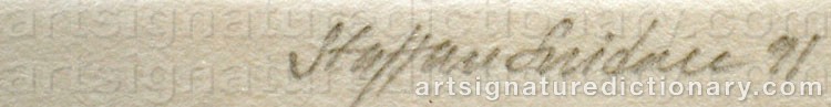 Authentic signature by Staffan SNIDARE on artwork