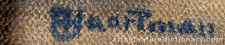 Signature by Axel HAARTMAN