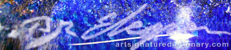 Authentic signature by Björn EKEGREN on  artwork