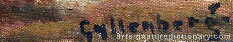 Authentic signature by Ossian GYLLENBERG on  artwork