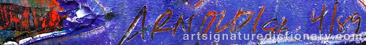 Authentic signature by Charles ARNOLDI on  artwork