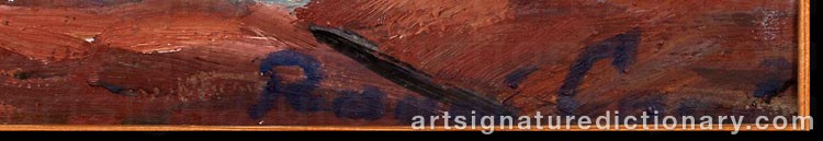 Authentic signature by Ragni CAWÉN on artwork