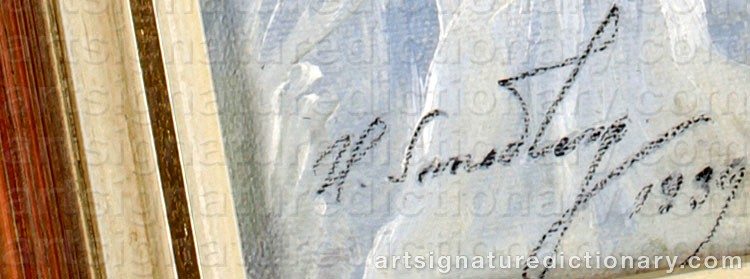 Authentic signature by Harald SMEDBERG on artwork