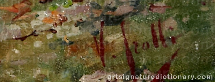 Authentic signature by Vincenzo IROLLI on Painting/Watercolour artwork